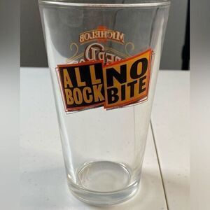 EUC Amber Bock 16 oz Beer Glass “All Bock No Bite”